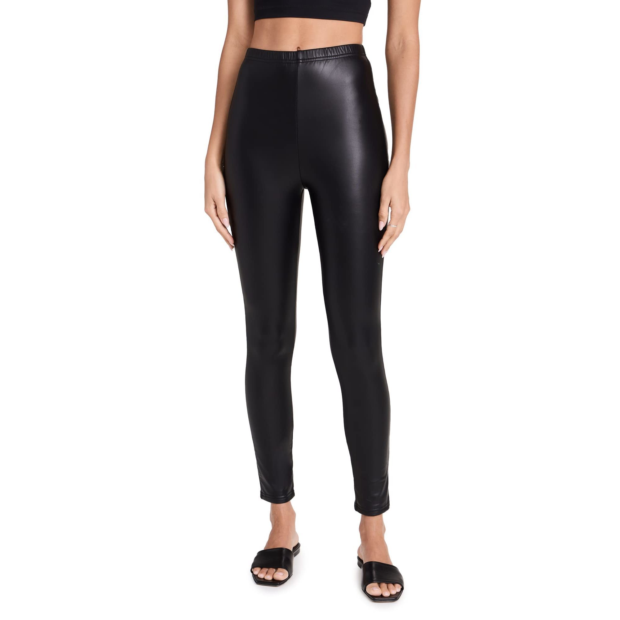 Plush Women's Fleece-Lined Liquid Legging Black Pants Sm (Us 2-4) X 29
